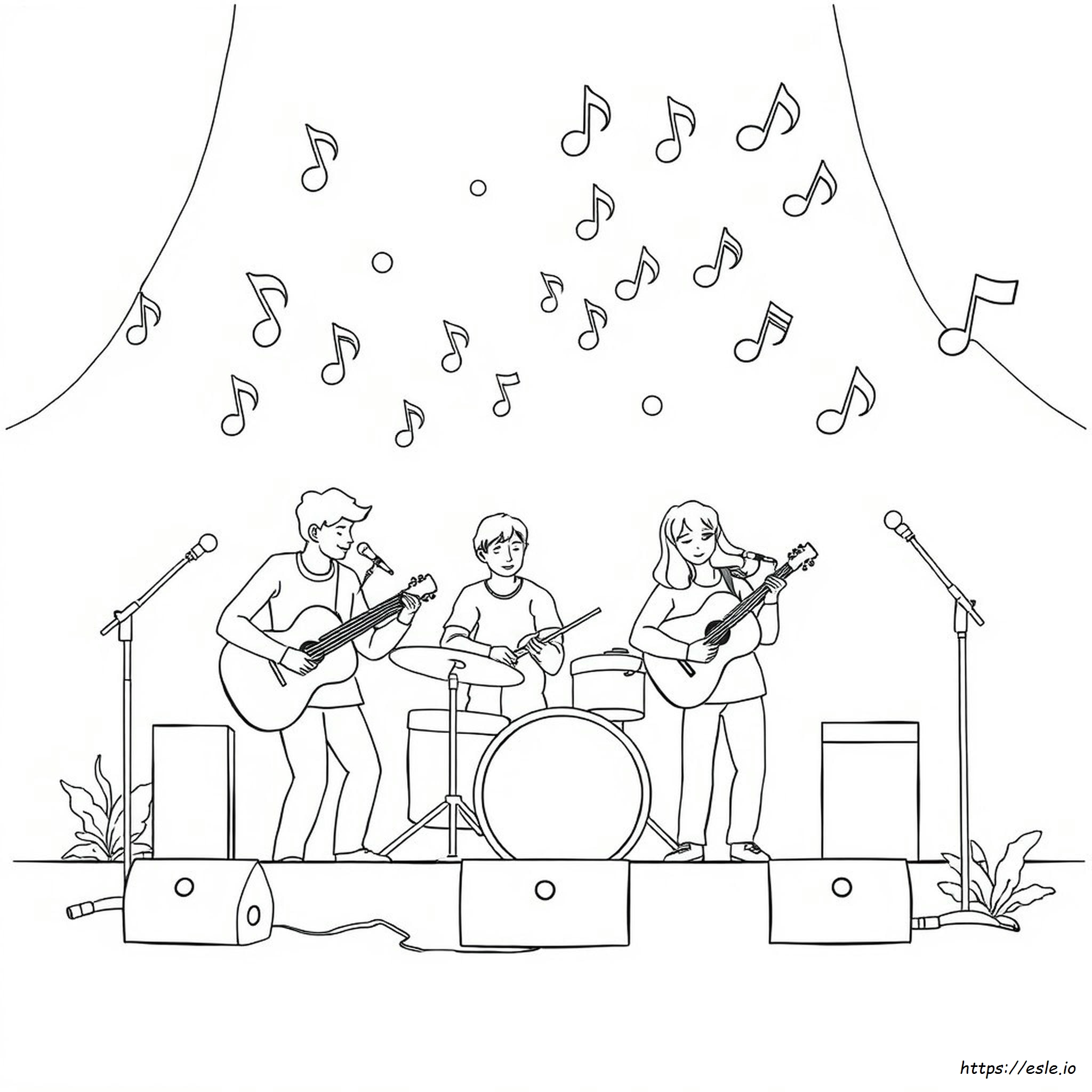 Gambar Mewarnai Musik Untuk Dicetak