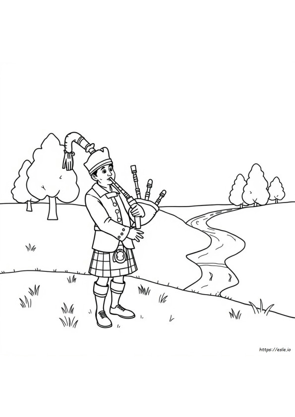 Bagpipe Coloring Page