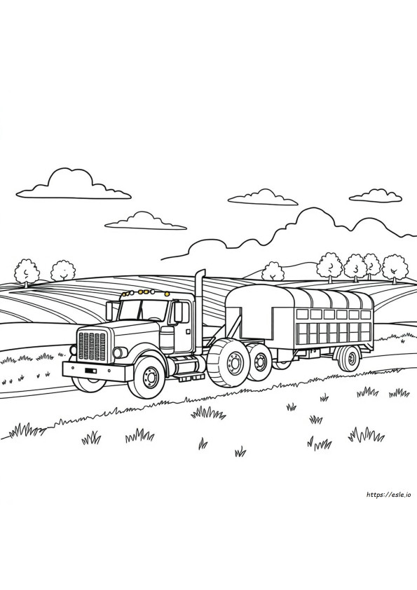 Pulling Truck Coloring Pages