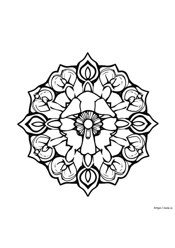 Mushroom Mandala Coloring Pages