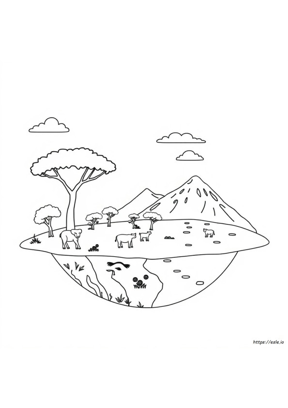 Printable Biome Coloring Map