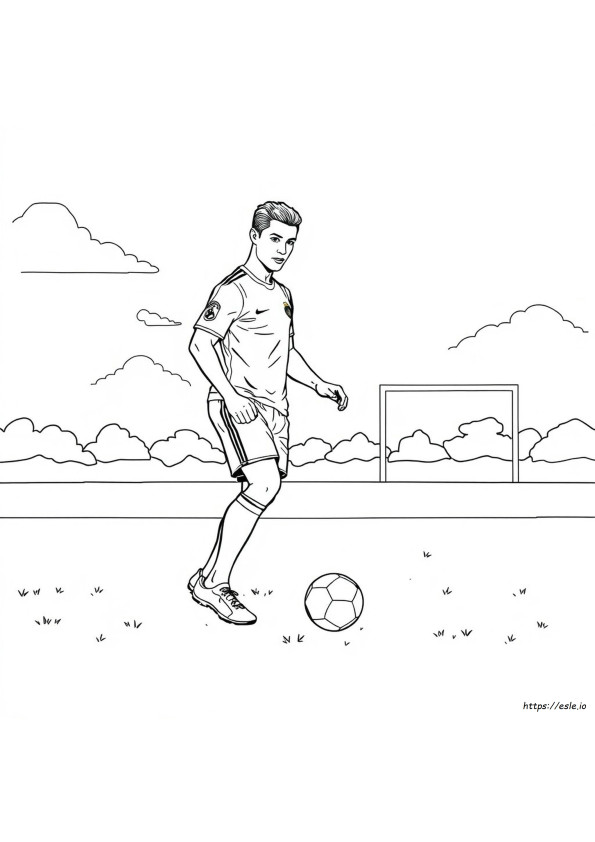 Cristiano Ronaldo Colouring Pictures