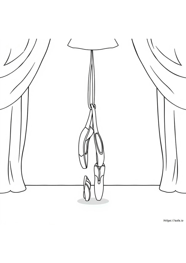 Ballet Shoes Colouring Pages