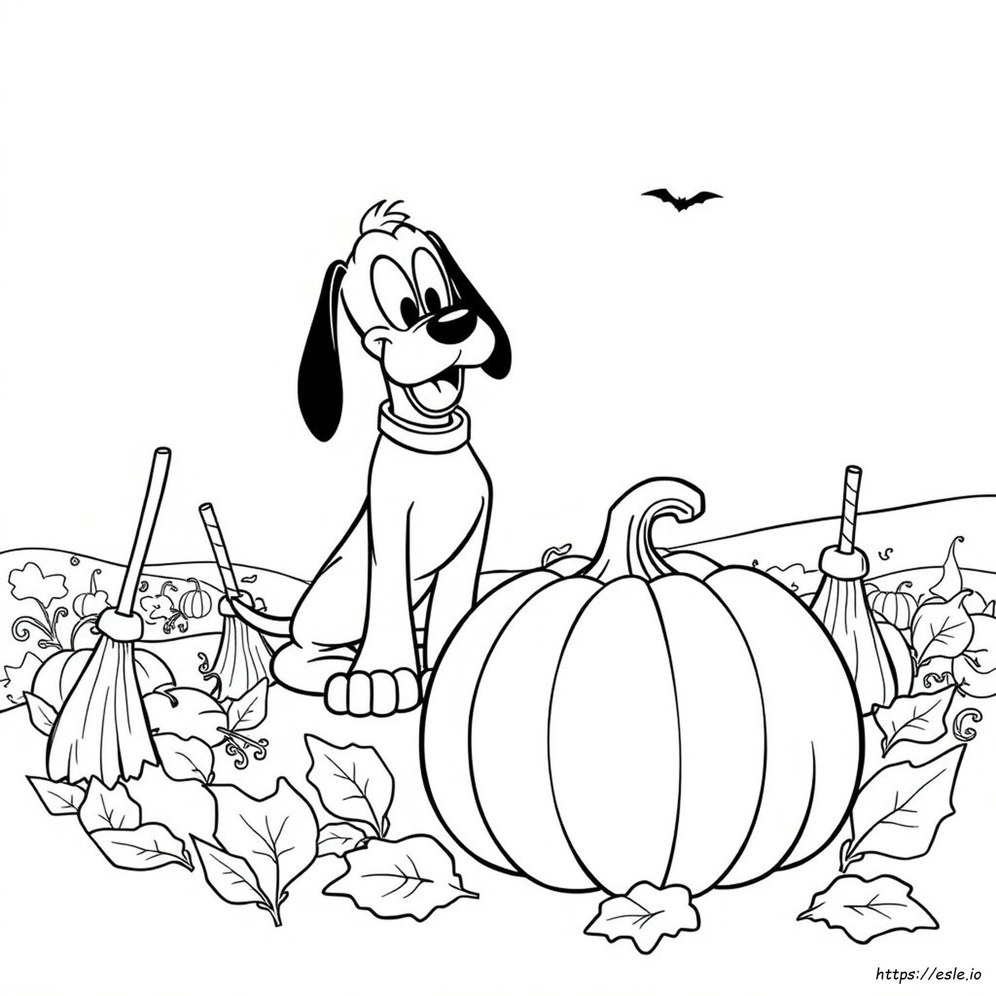 Pluto Halloween Coloring Pages