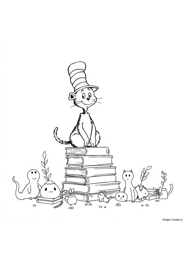 Coloriages Chat Dans Le Chapeau