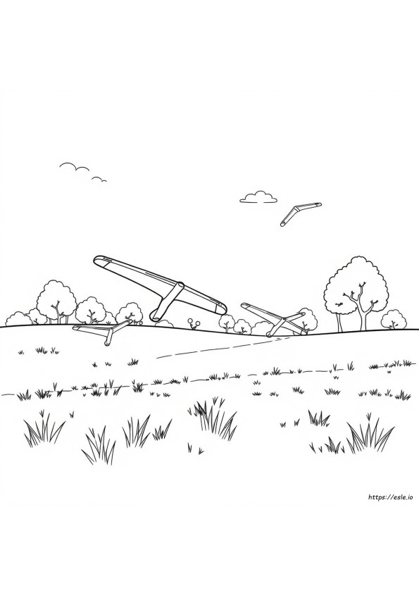 Boomerang Colouring Template