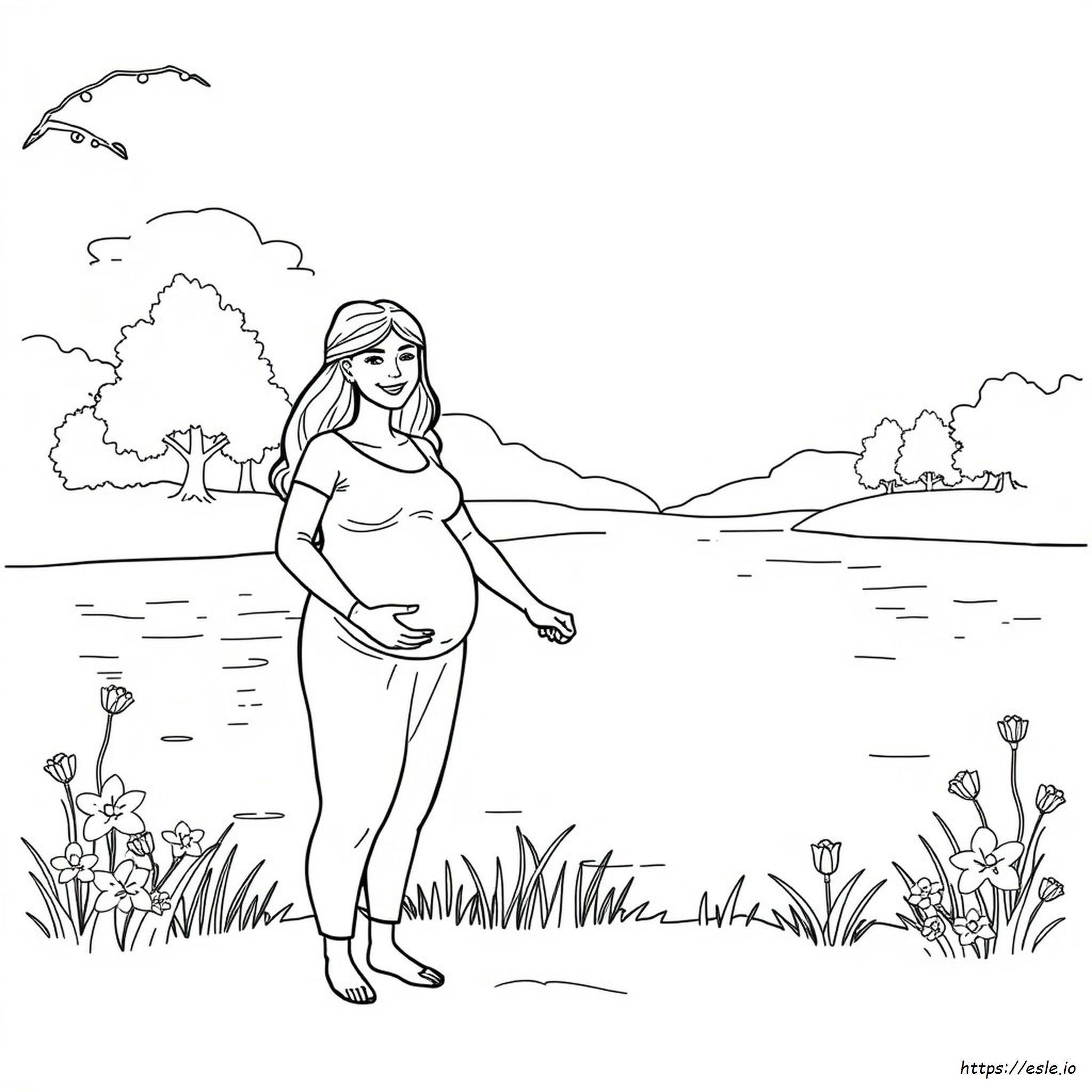 Pregnant Lady Coloring Pages