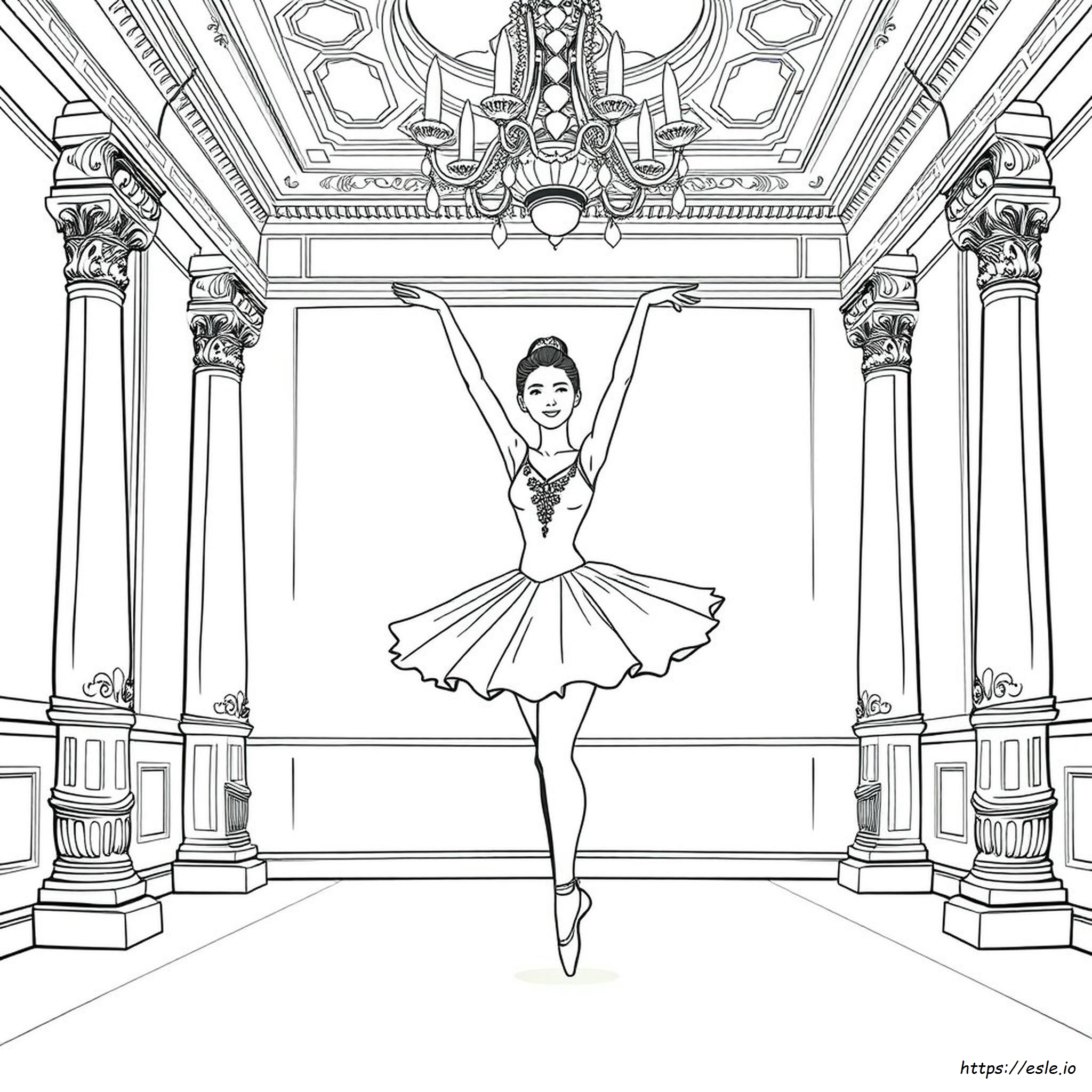 Realistic Ballerina Coloring Pages