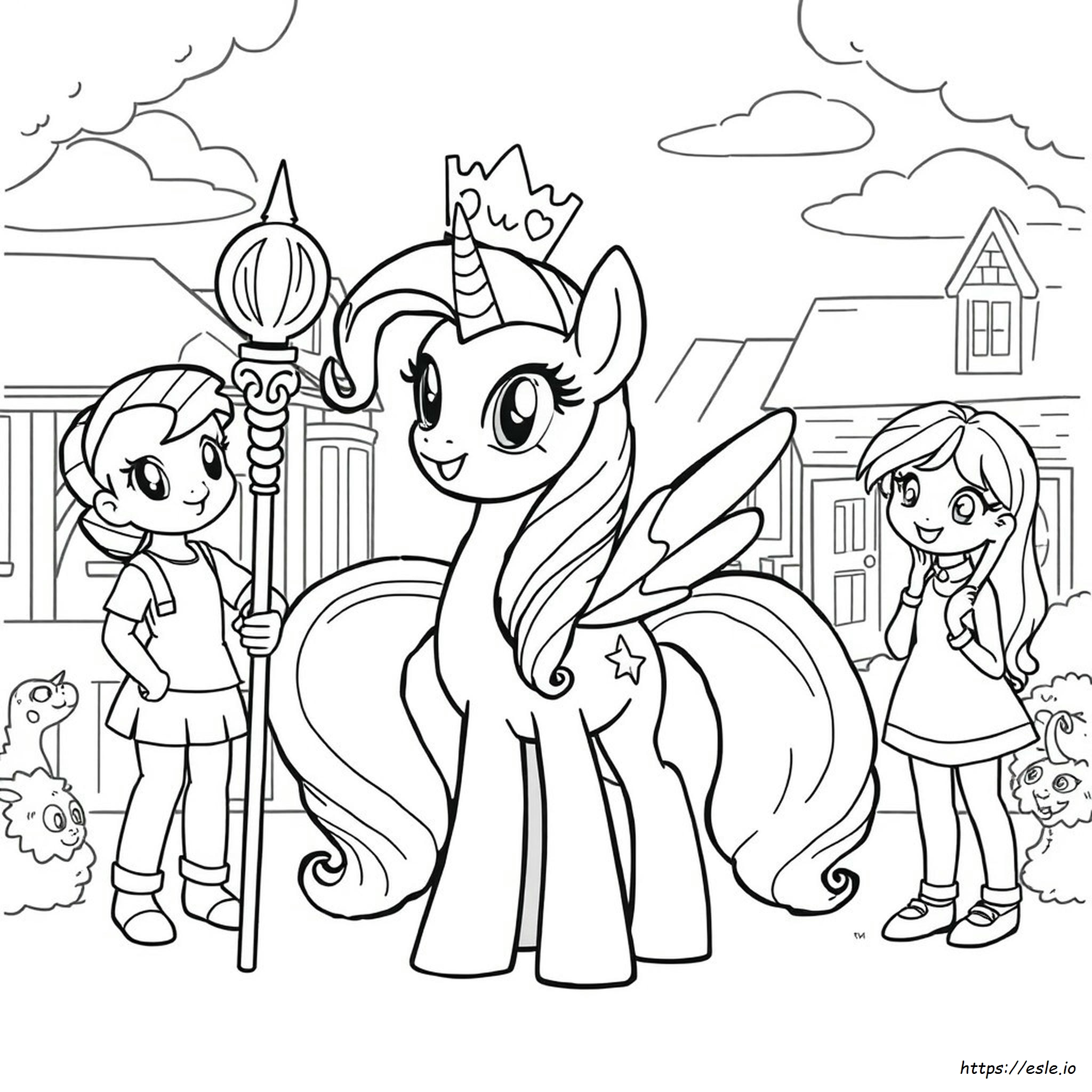 Pony Friendship Queen Twilight Sparkle Coloring Page