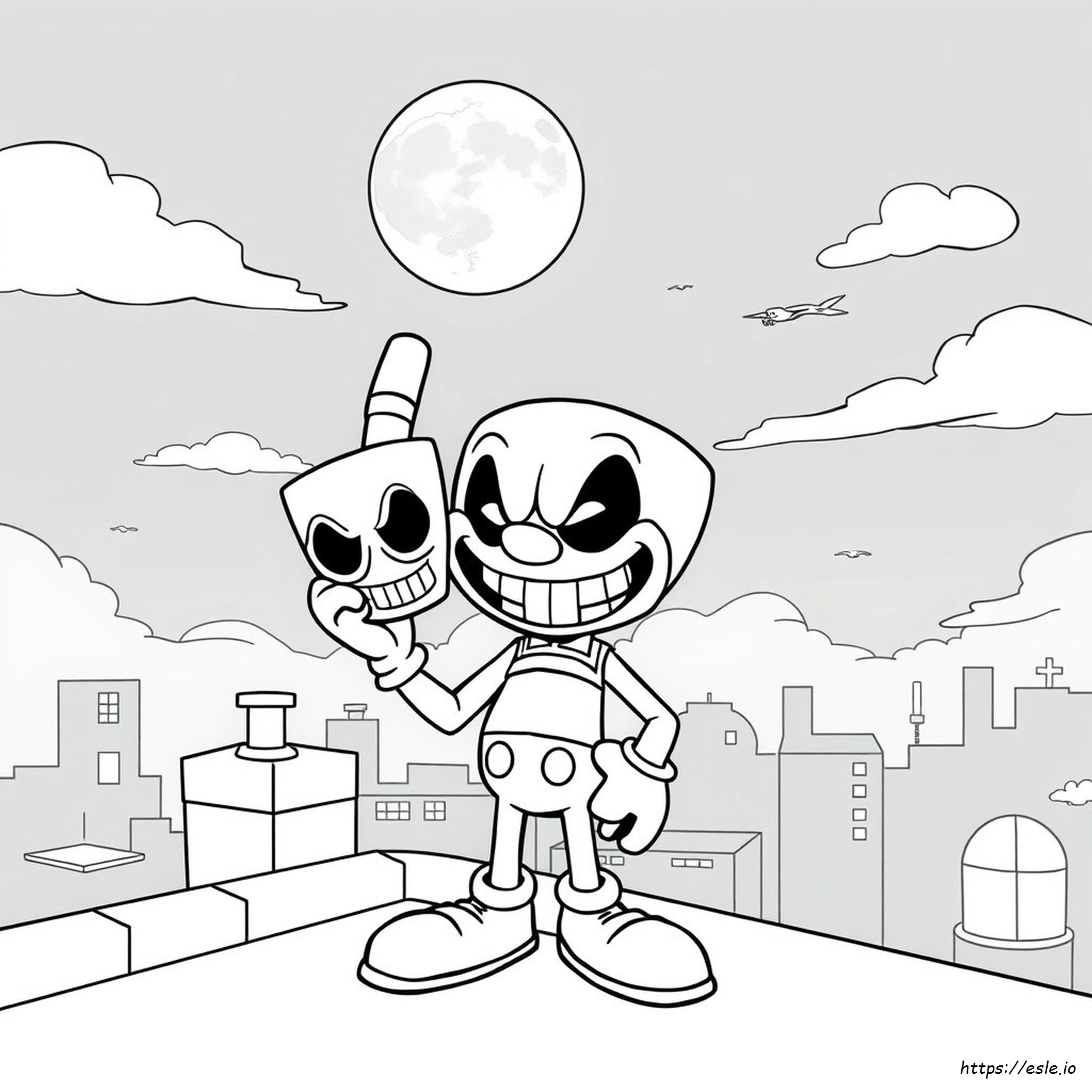 Evil Cuphead Coloring Pages