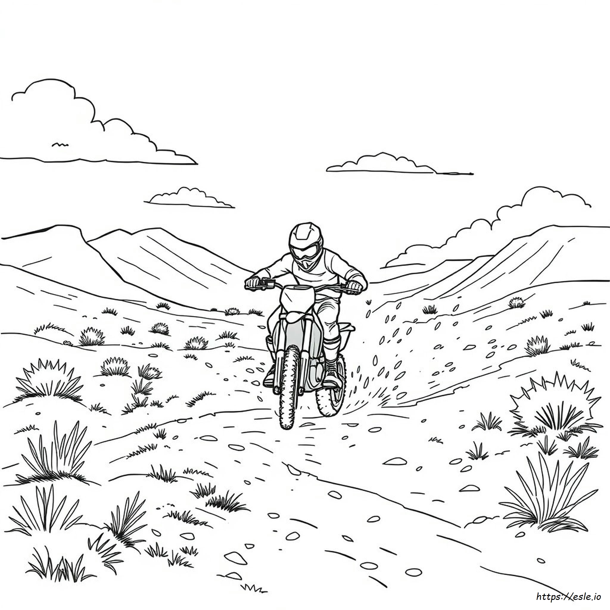 Dirtbike Colouring