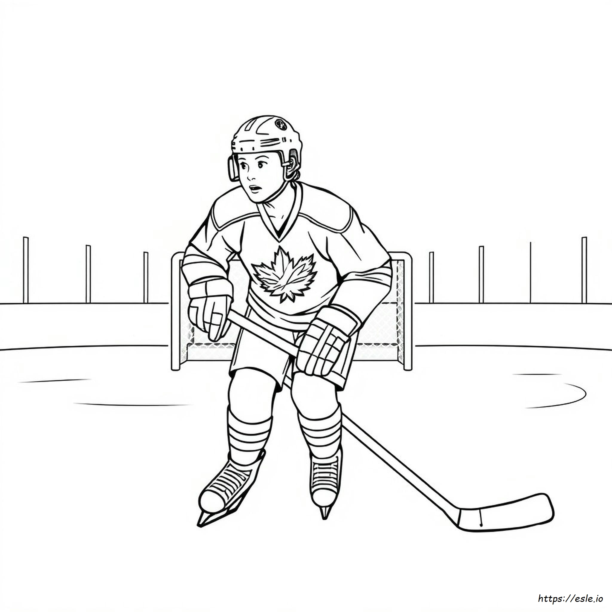 Nhl Hockey Player Coloring Page