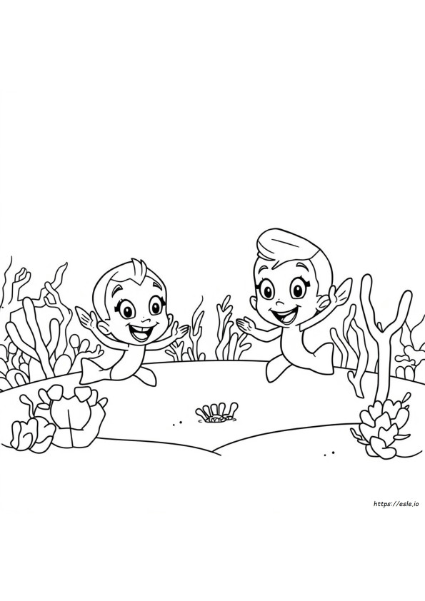 Bubble Guppies Colouring Pages