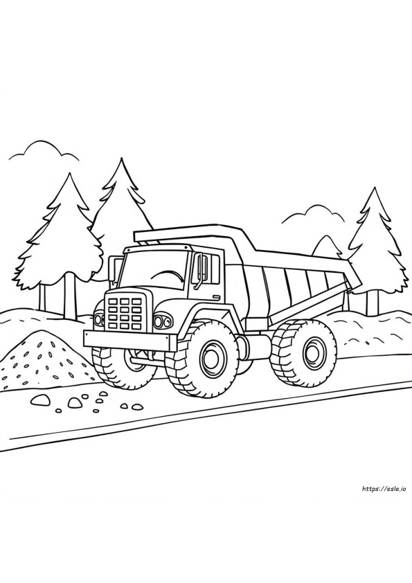 Coloriage Camion Benne
