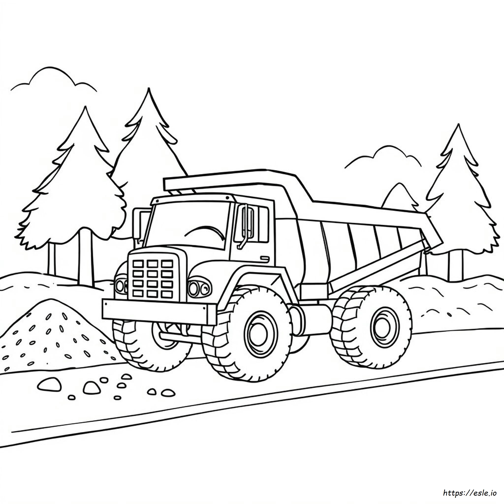 Dumptruck Coloring Page