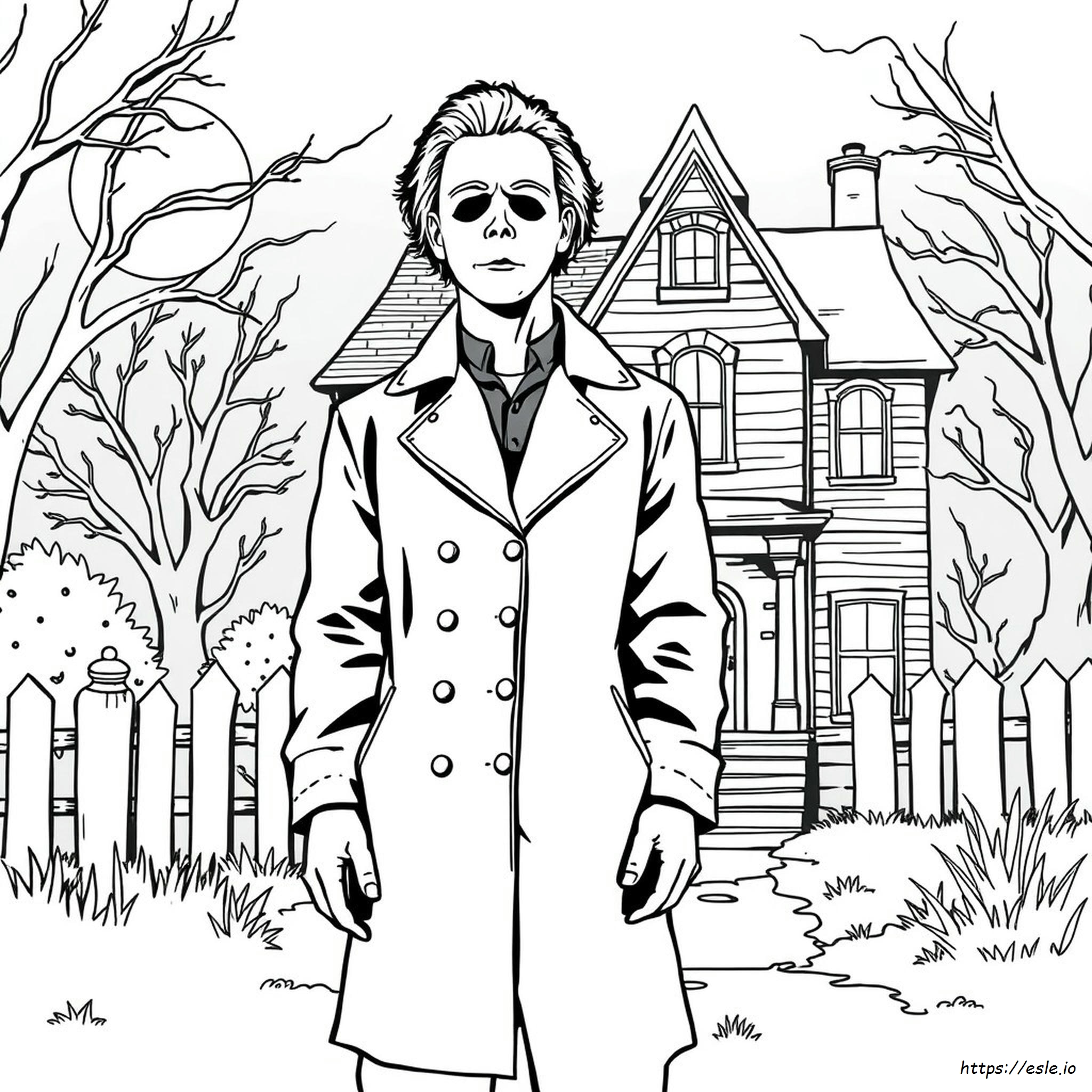Michael Myers Gambar Mewarnai Gratis untuk Dicetak