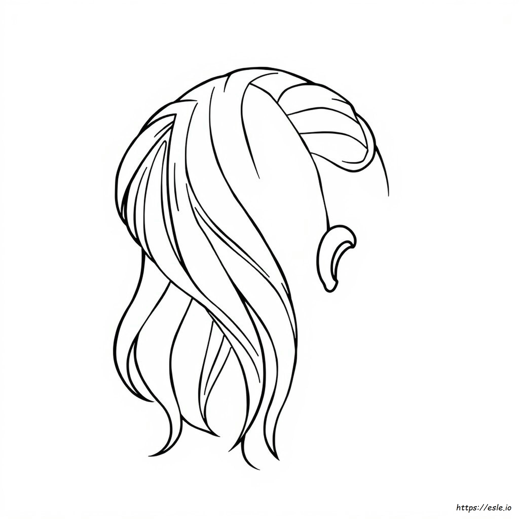 Gambar Mewarnai Teknik Rambut Blok
