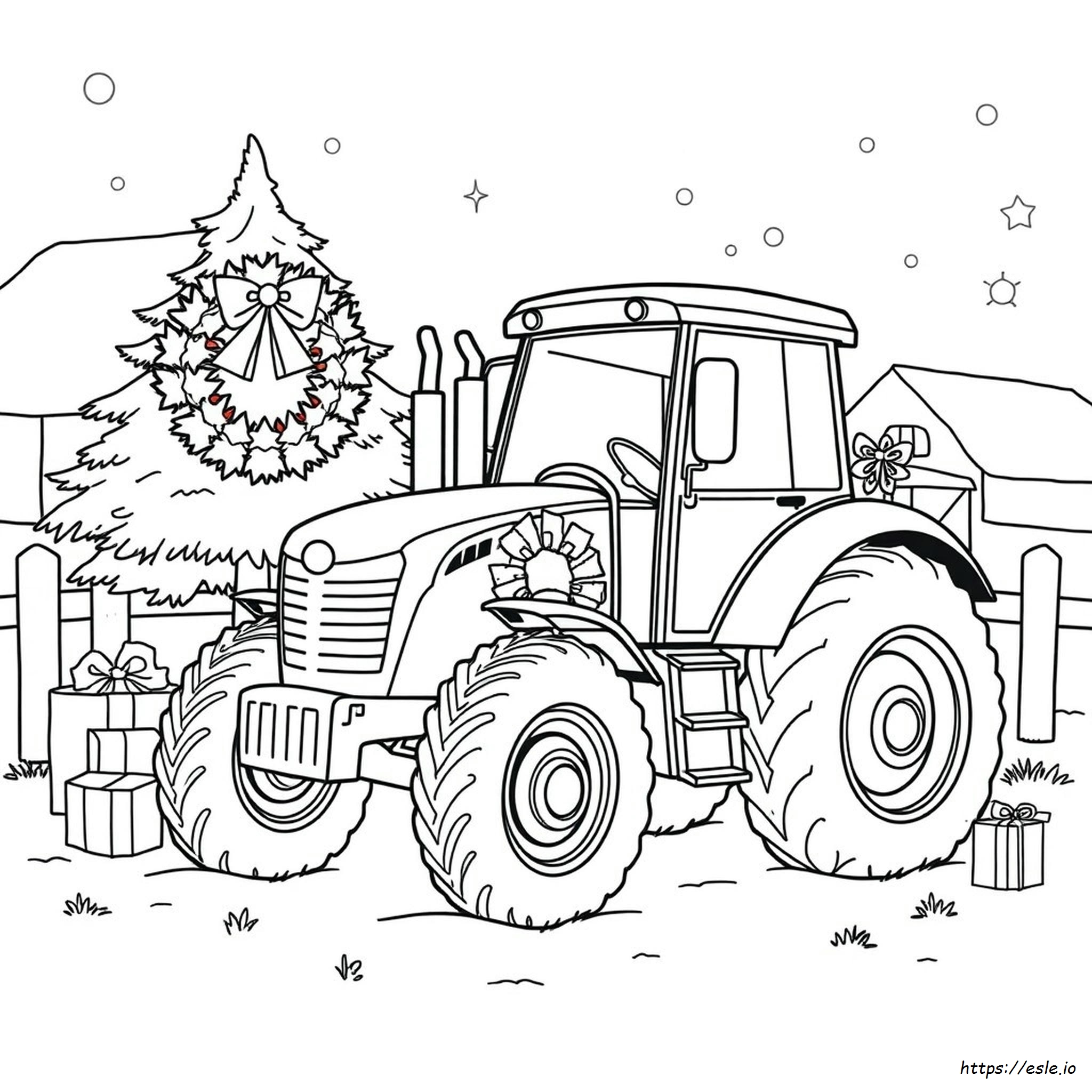 Traktor Natal Mewarnai