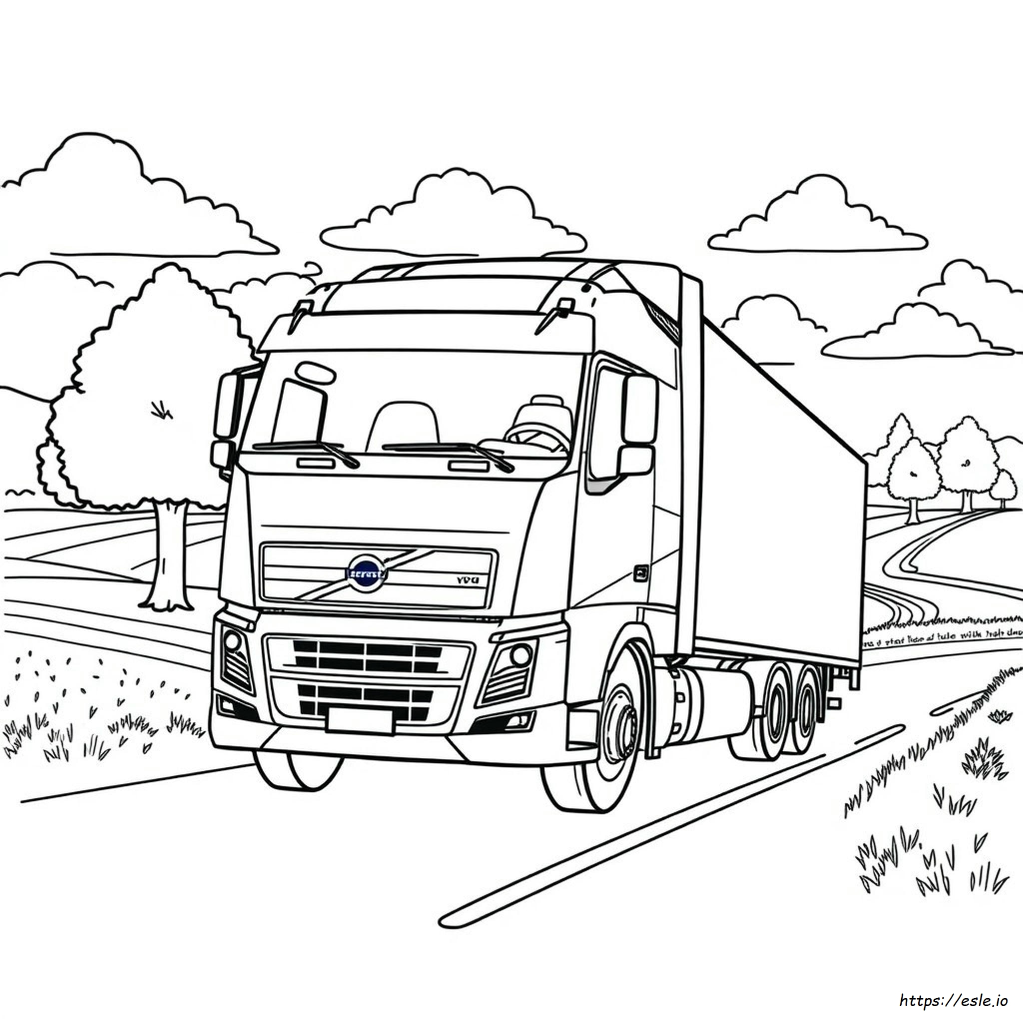 Volvo Truck Colouring Pages