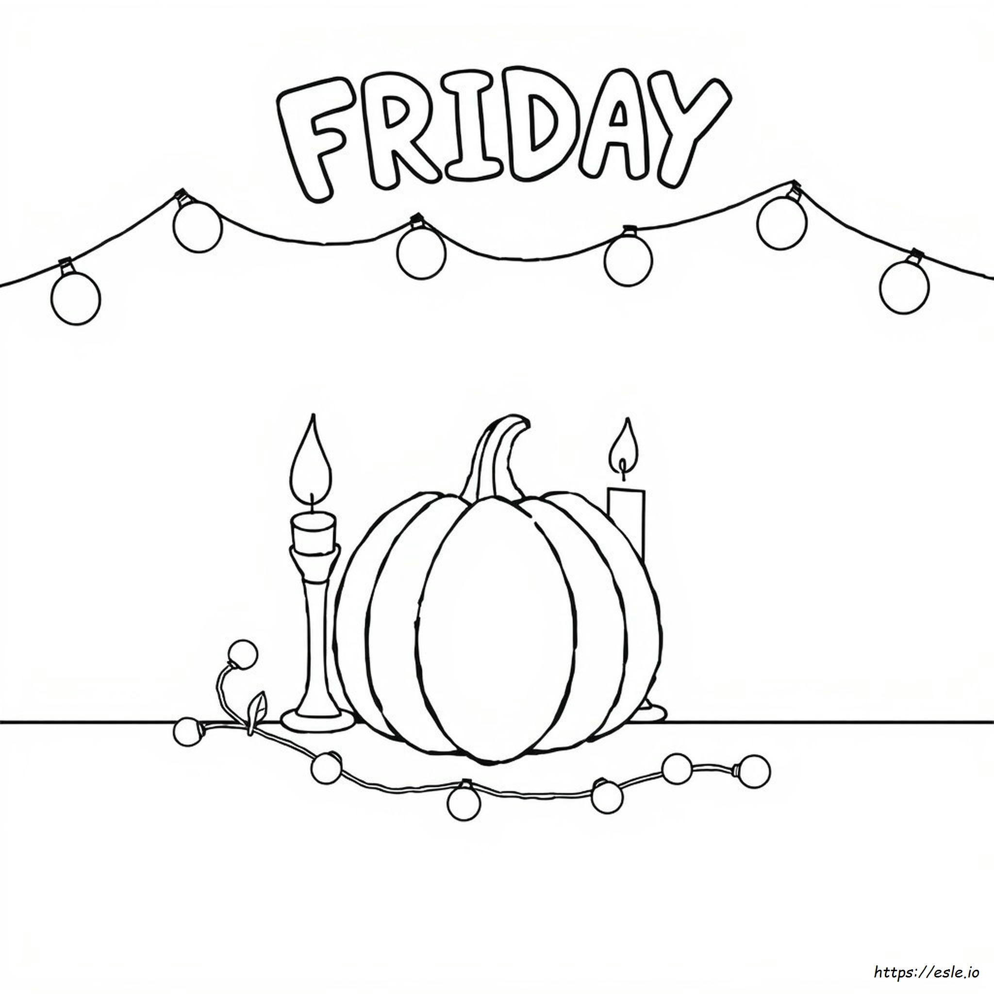 Friday Night Pumpkin Coloring Pages