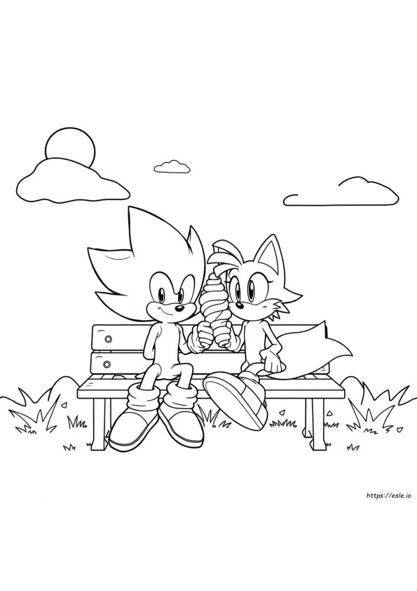 Amy Rose And Sonic Coloring Pages