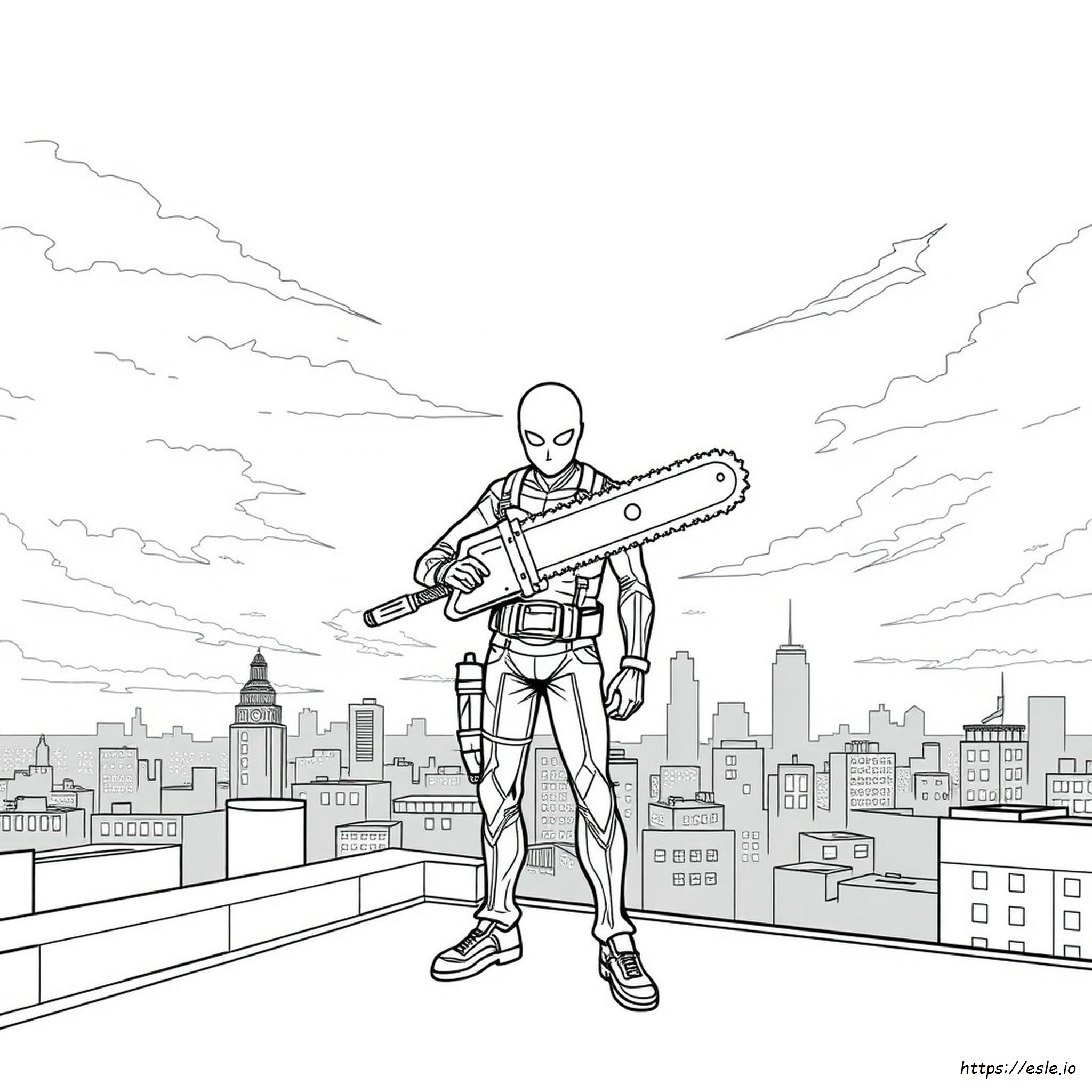 Disegni Da Colorare Di Chainsaw Man Anime
