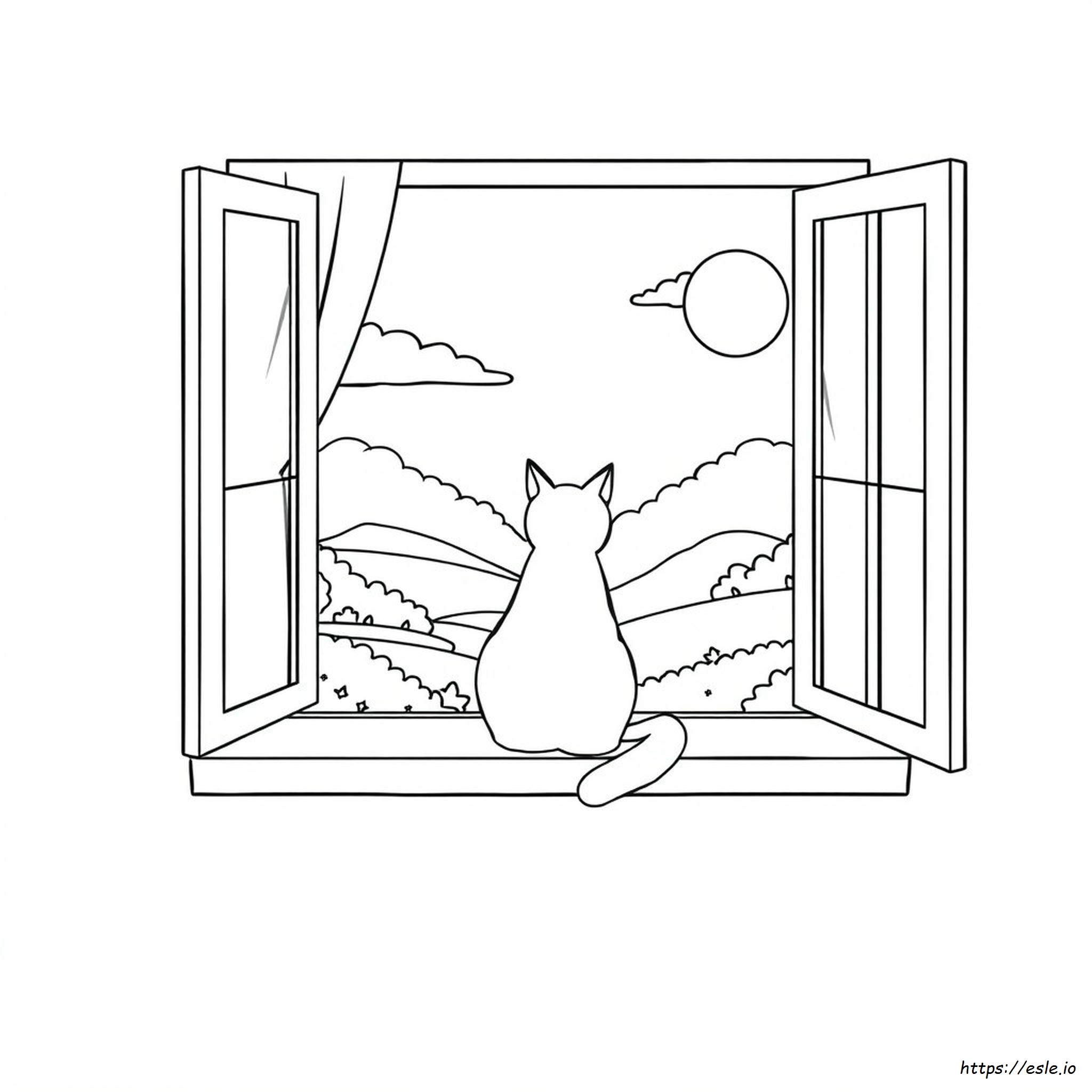 Easy Cat Coloring Pages For Adults