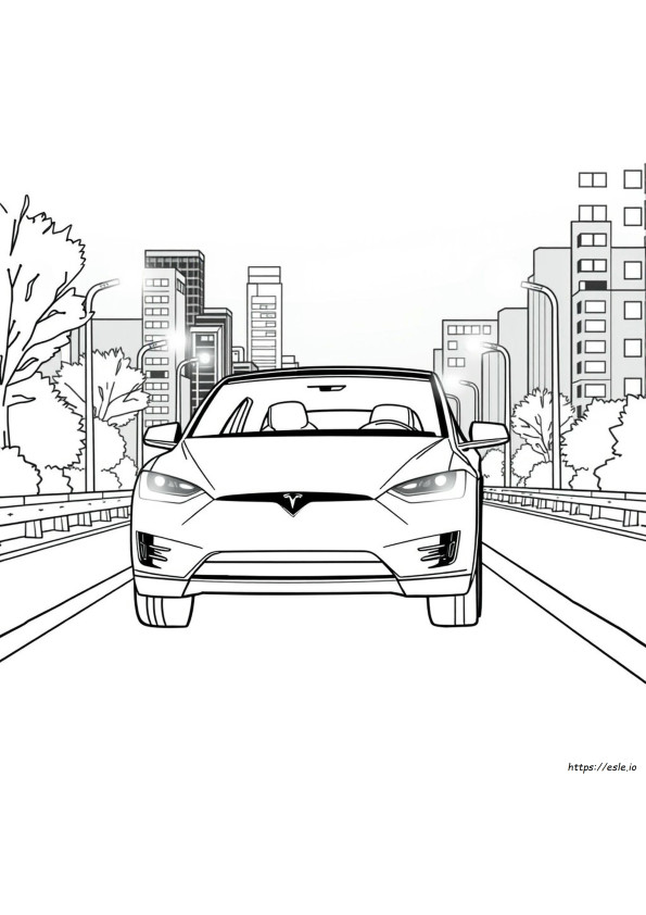 Dibujos Para Colorear Tesla Model X