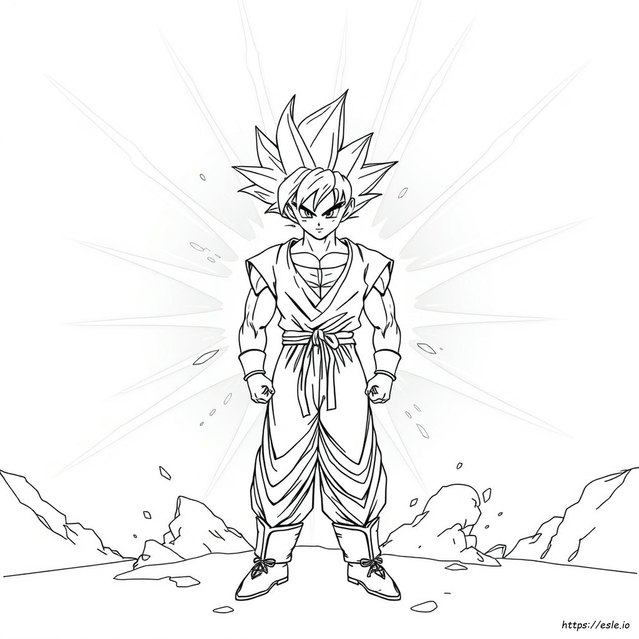 Goku Ultra Instinto Para Colorir