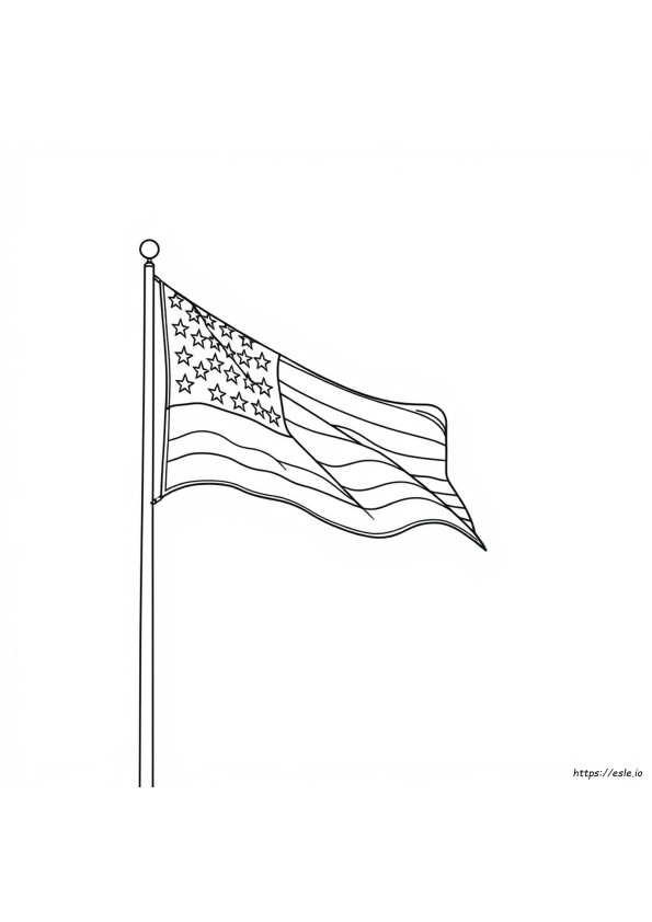 Amerikanische Flagge Ausmalbilder