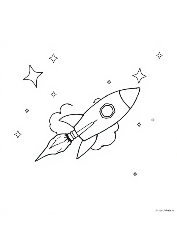 Drawing Simple Rocket Colouring Pictures