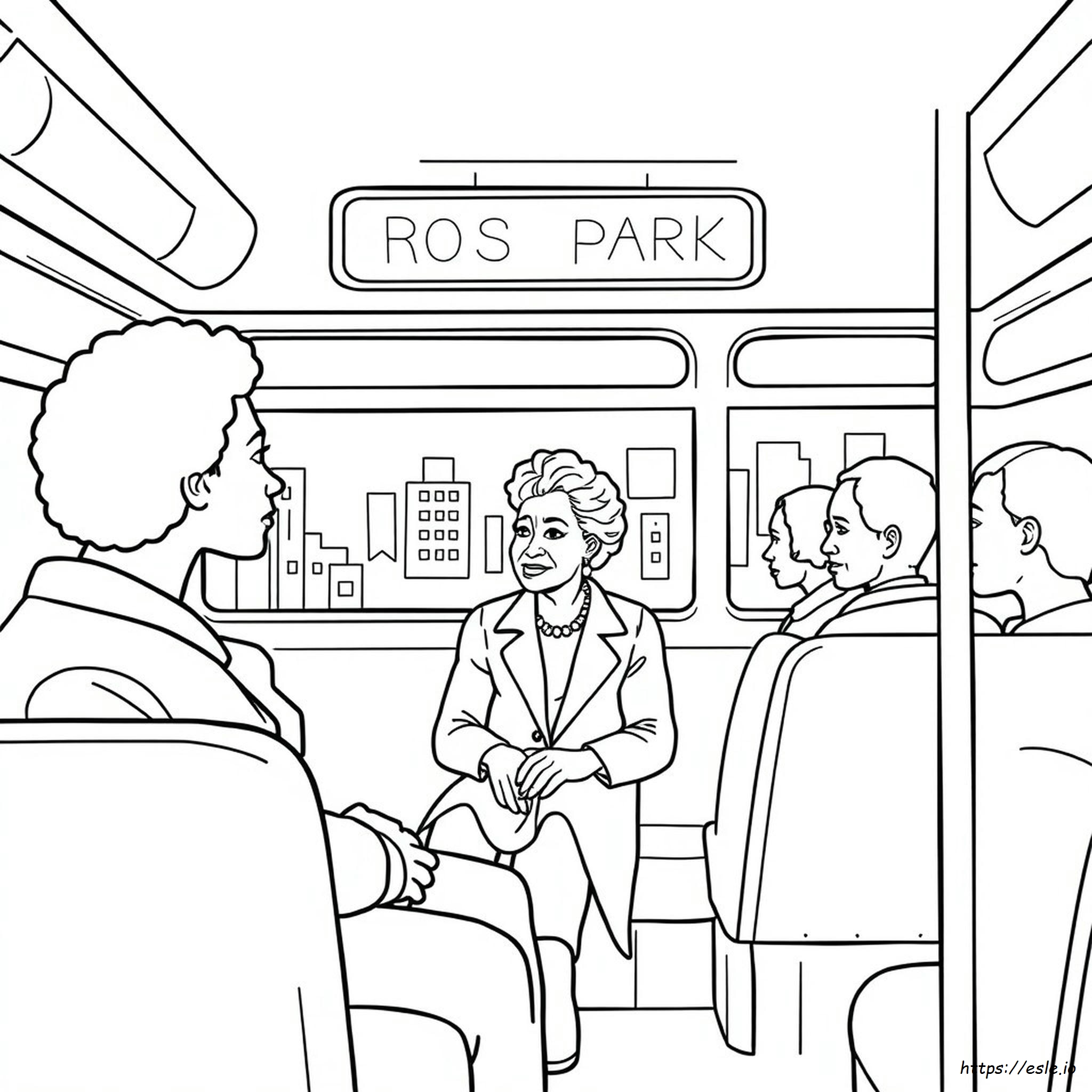 Rosa Parks Otobüsü Boyama Sayfası