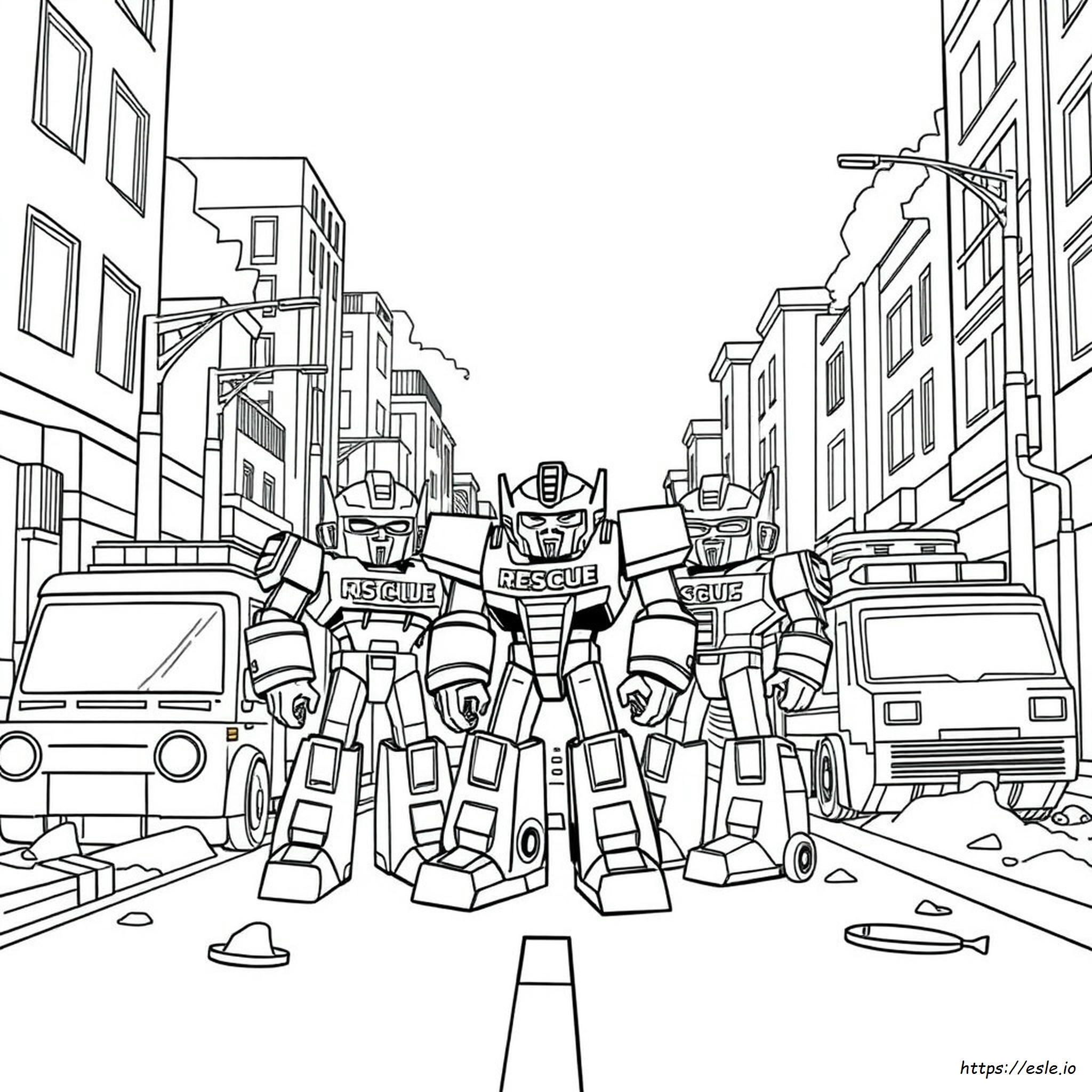 Printable Transformers Rescue Bots Coloring Pages