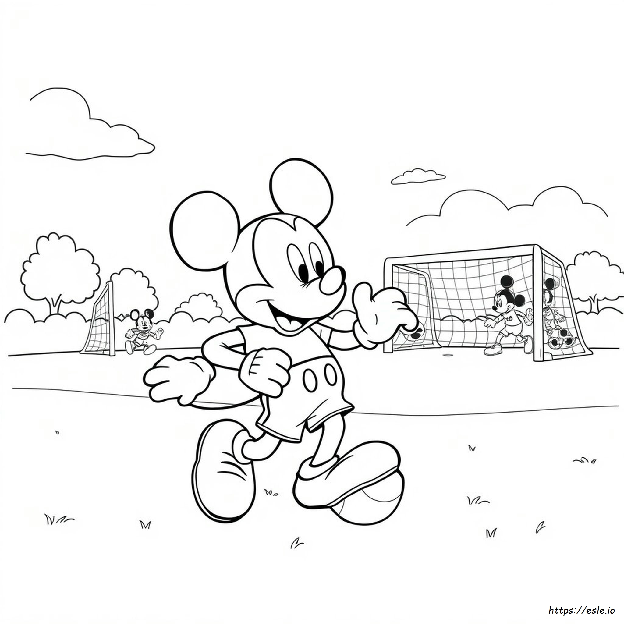 Mickey Mouse Soccer Coloring Pages