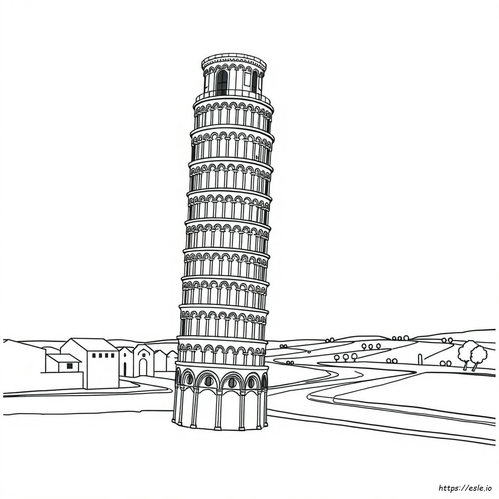 Torre Di Pisa Da Colorare