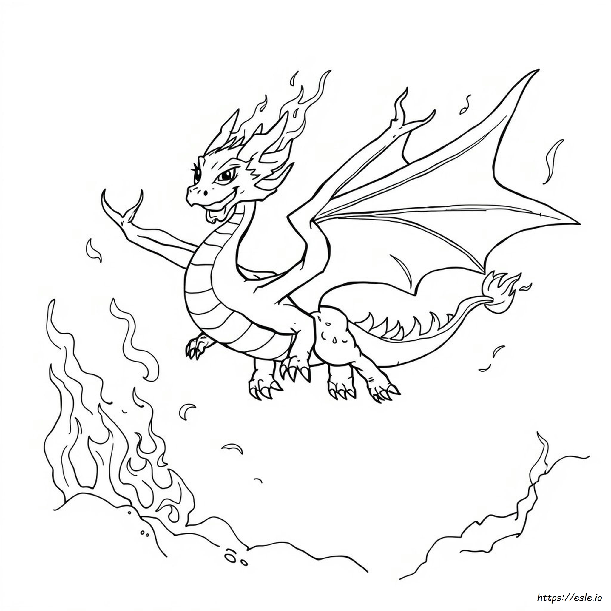 Cool Fire Dragon Coloring Pages