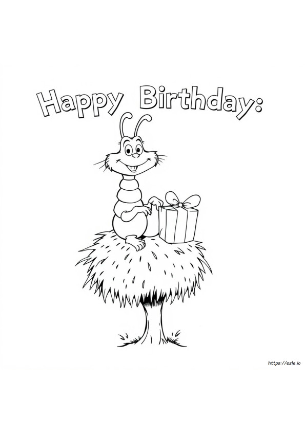 Coloriages Joyeux Anniversaire Dr Seuss À Imprimer