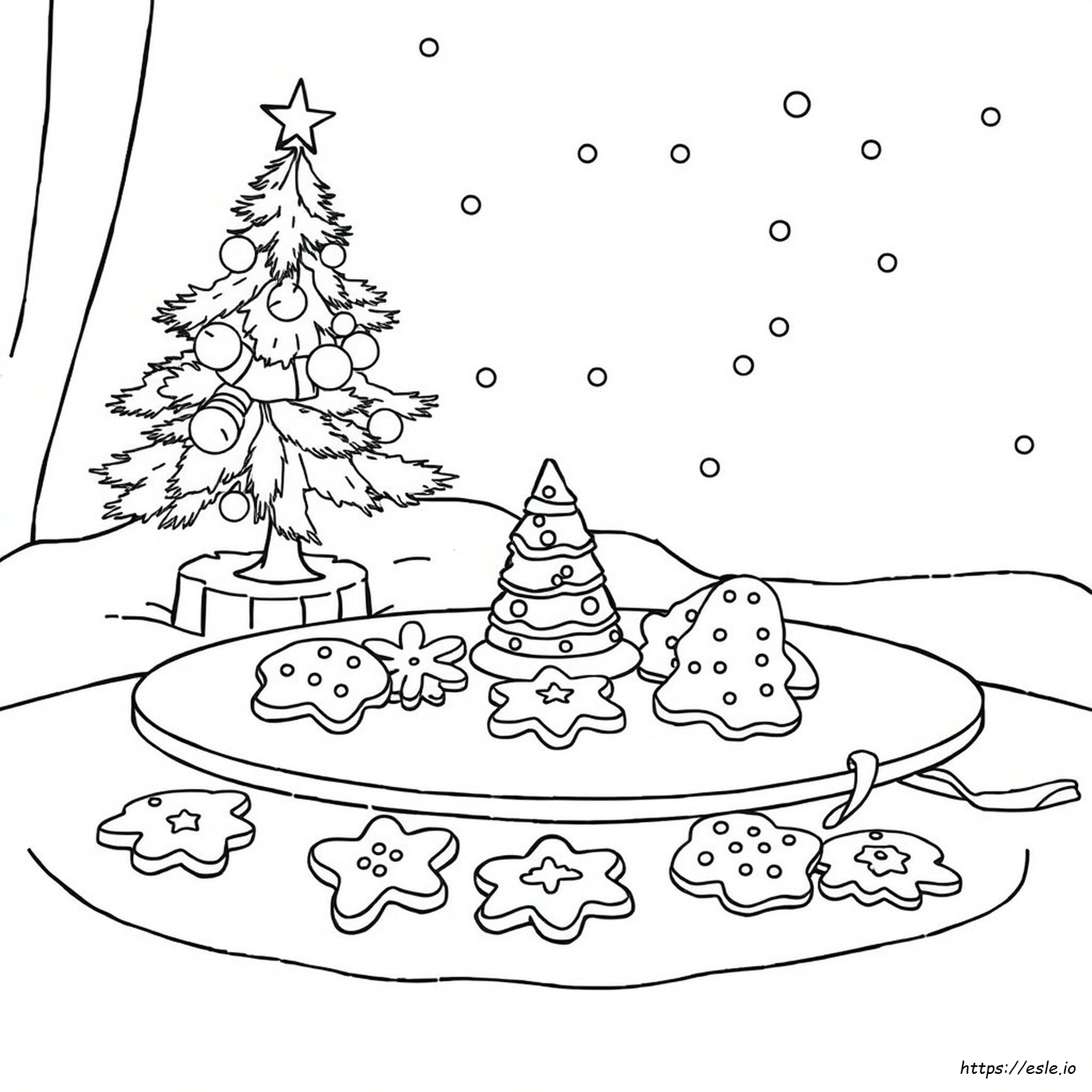 Christmas Cookie Colouring Pages