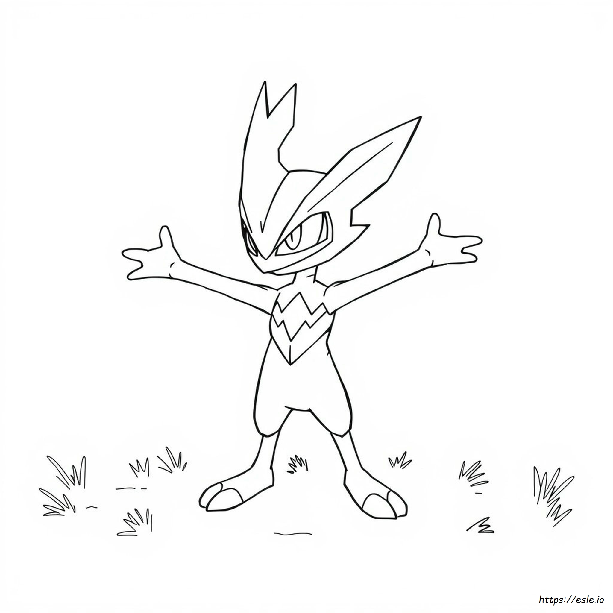 Printable Ash Greninja Coloring Page