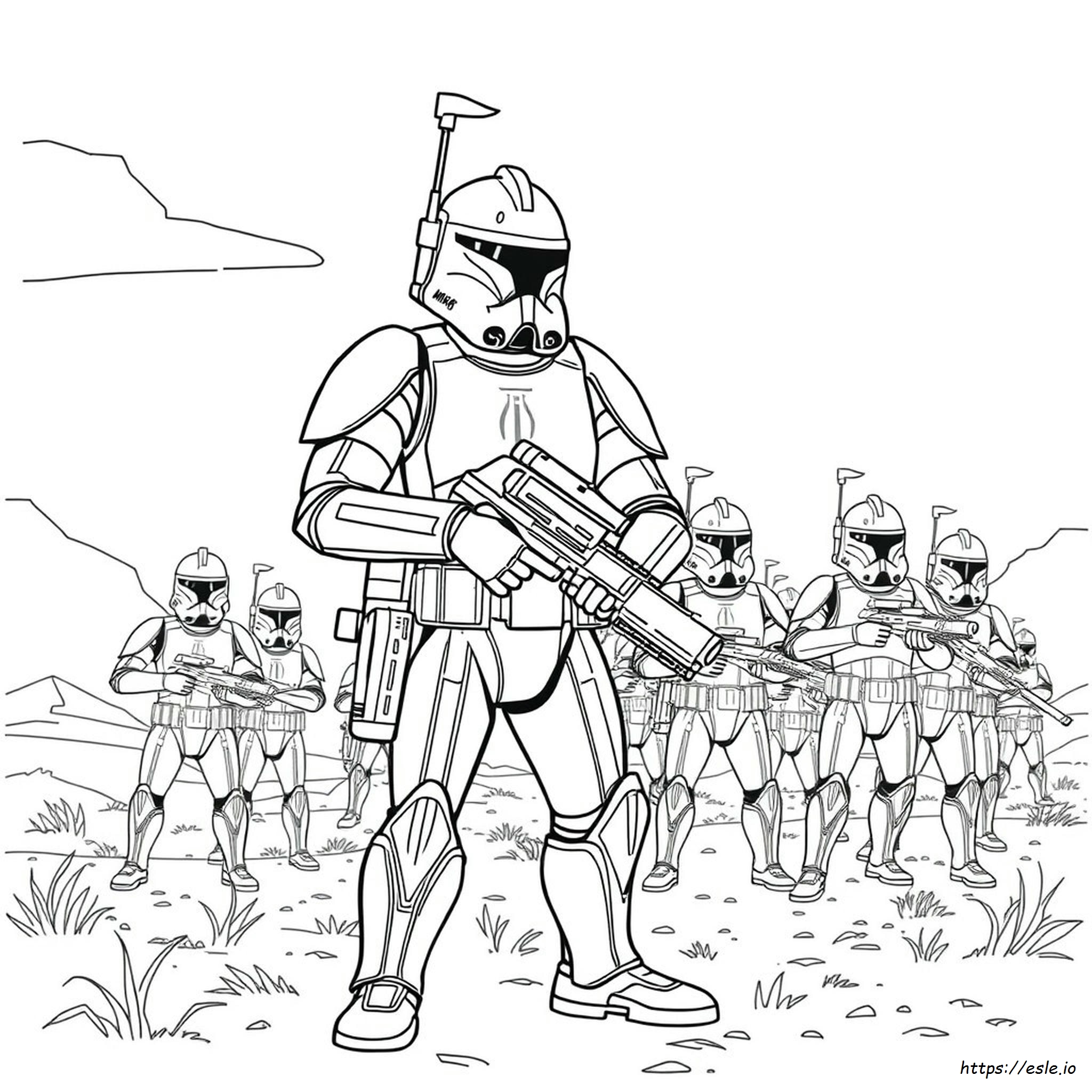 Captain Rex Clone Trooper Coloring Pages