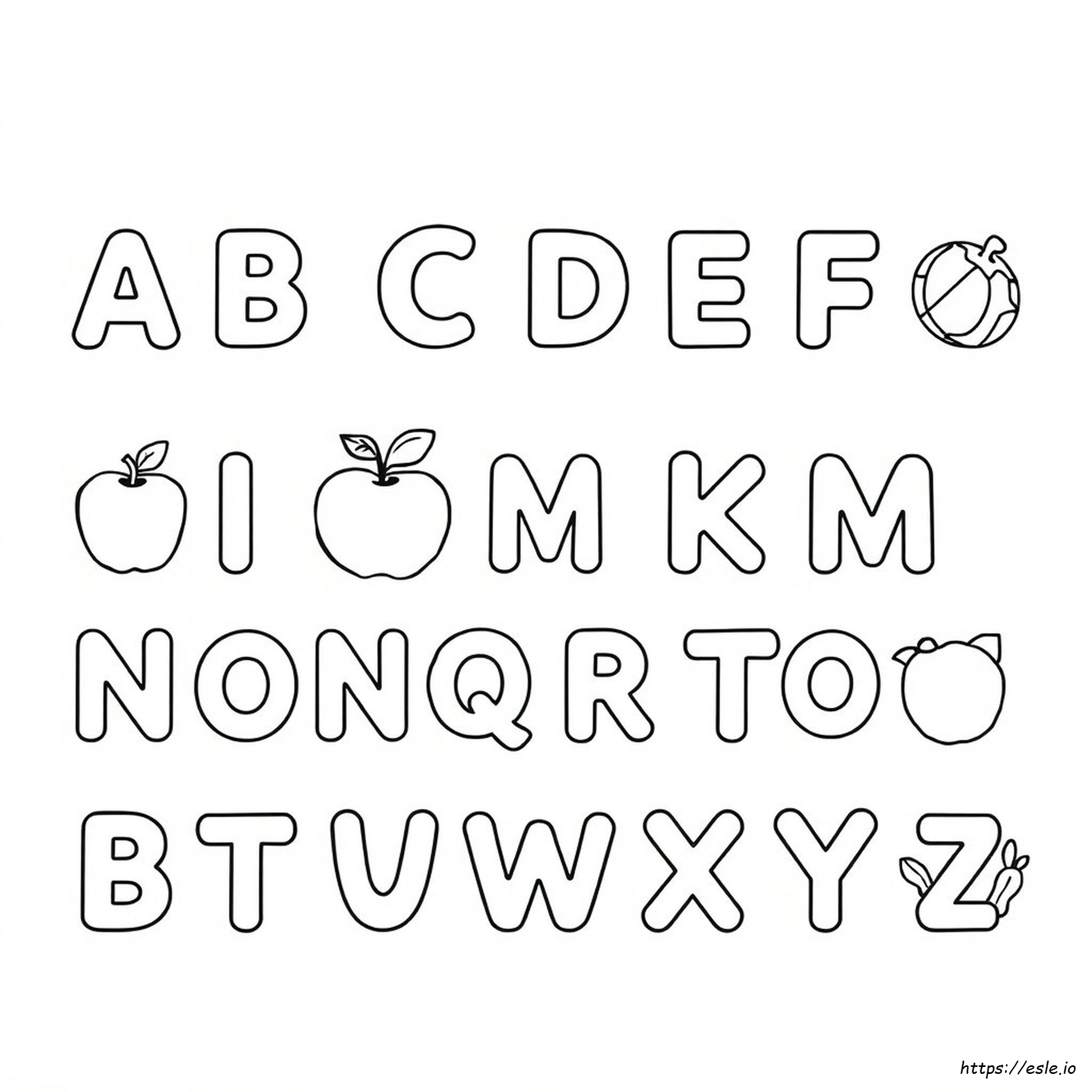 Alphabet Coloring Pages I