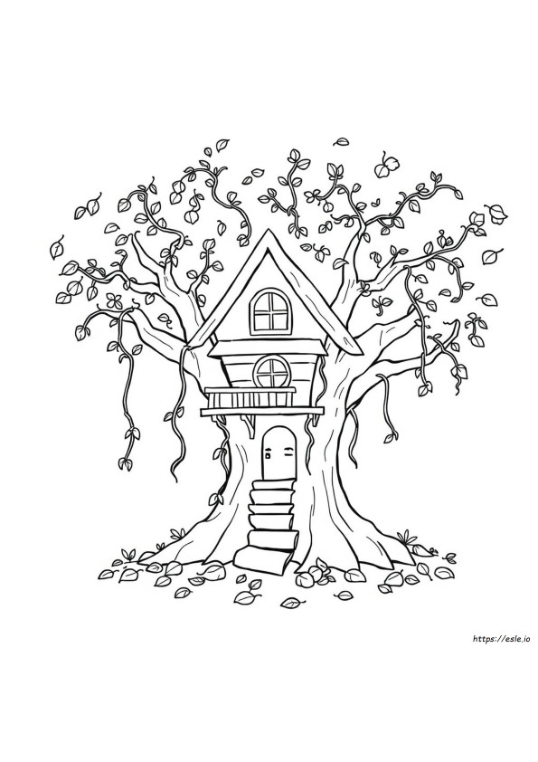 Casa Sull'albero Da Colorare