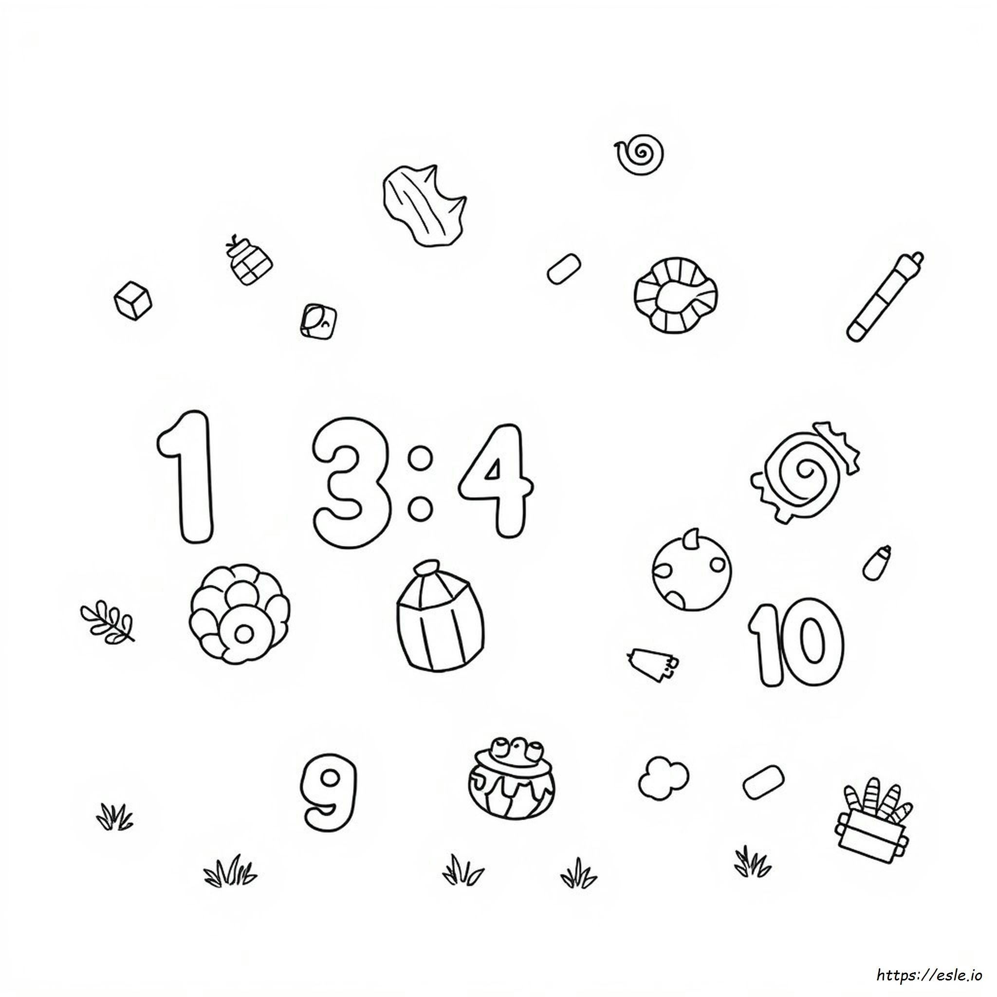 Numbers For Colouring 1 10