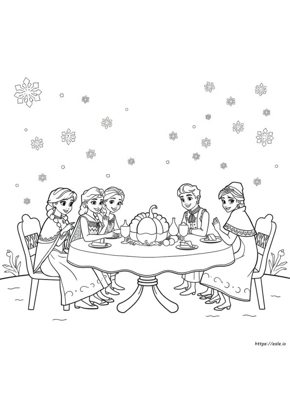 Frozen Thanksgiving Coloring Pages