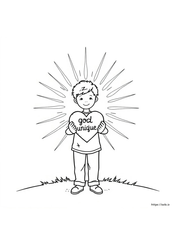 God Made Me Unique Coloring Page