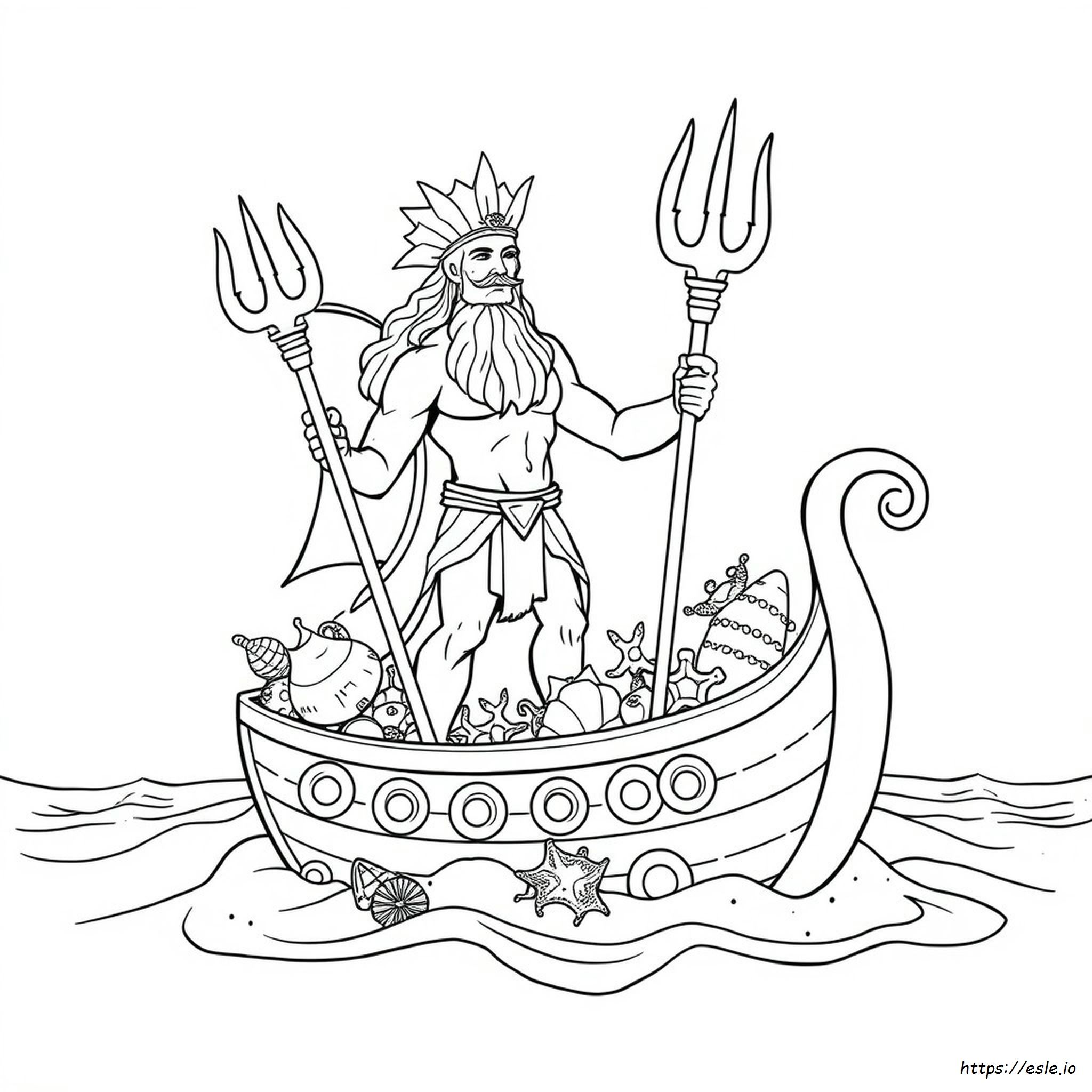 Poseidon Ship Coloring Page