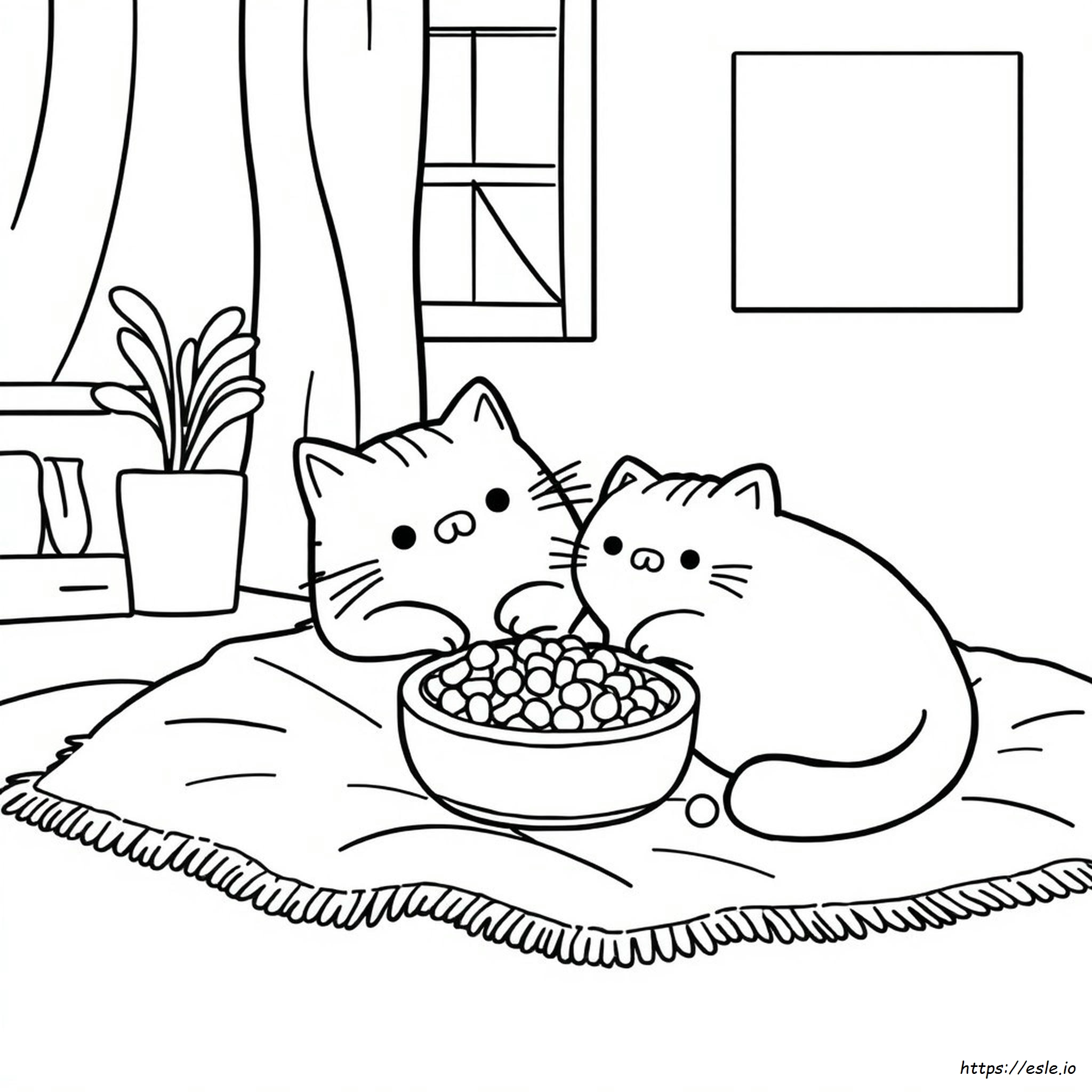 Pusheen Kattenvoer Kleurplaten kleurplaat