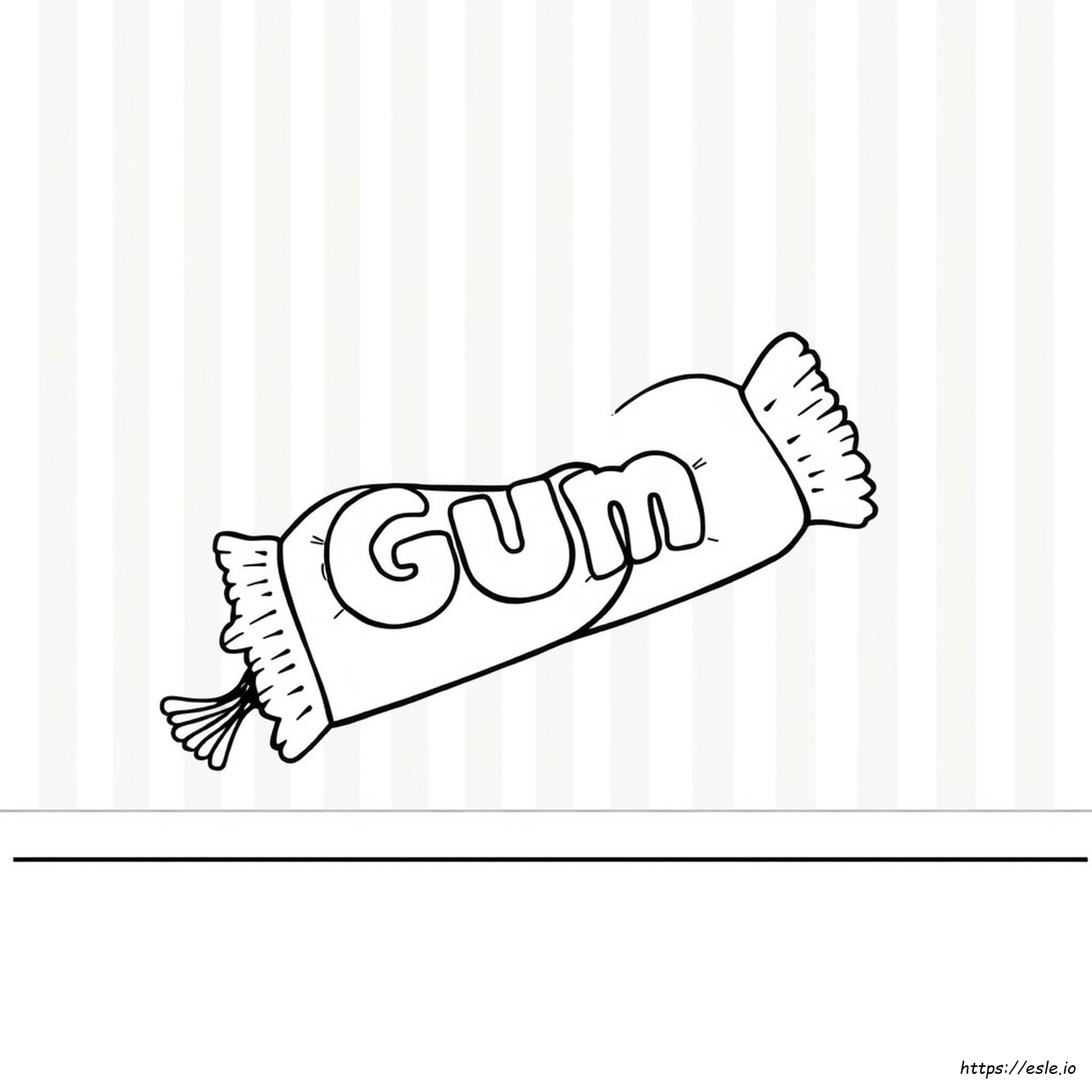 Gum Coloring Page