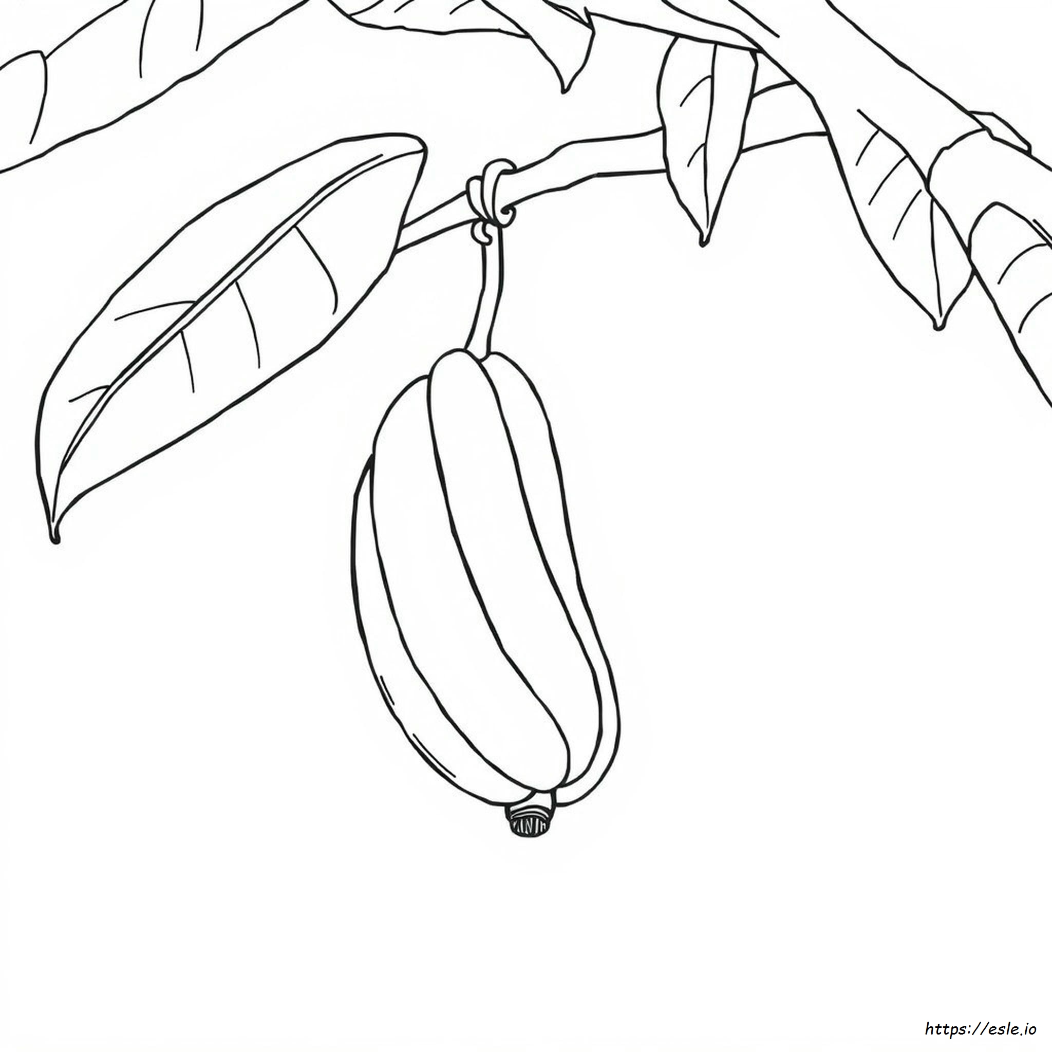 Banana Para Colorir - Desenho Grátis