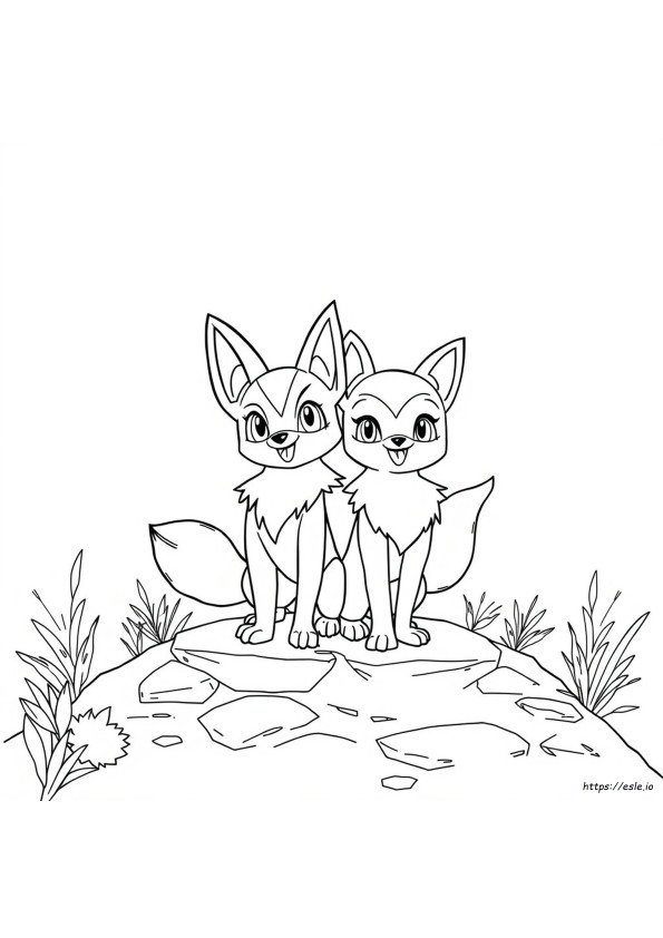Riolu Lucario Halaman Mewarnai